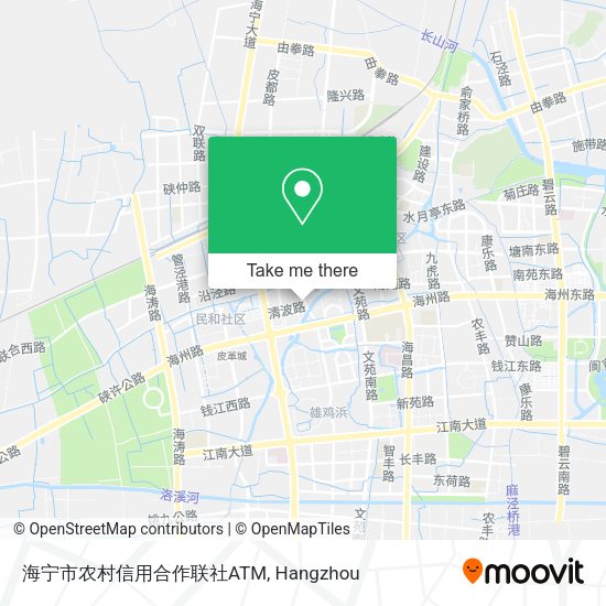 海宁市农村信用合作联社ATM map
