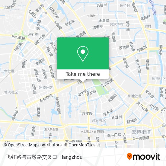 飞虹路与古墩路交叉口 map