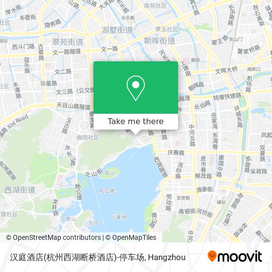 汉庭酒店(杭州西湖断桥酒店)-停车场 map