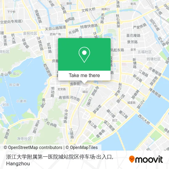 浙江大学附属第一医院城站院区停车场-出入口 map