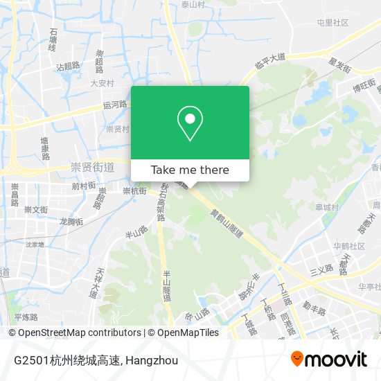 G2501杭州绕城高速 map