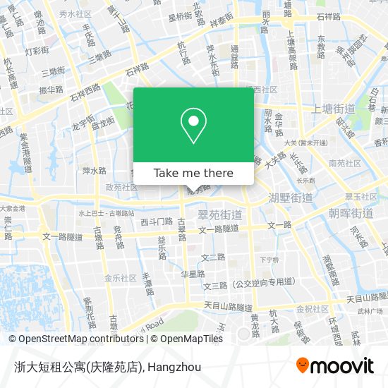 浙大短租公寓(庆隆苑店) map