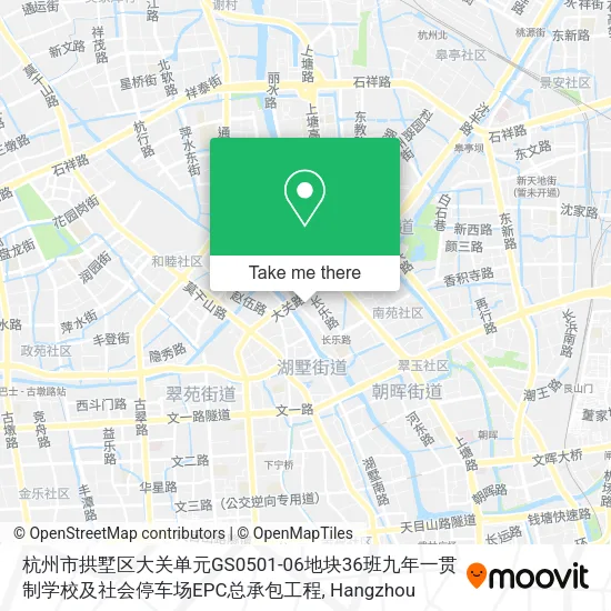 杭州市拱墅区大关单元GS0501-06地块36班九年一贯制学校及社会停车场EPC总承包工程 map