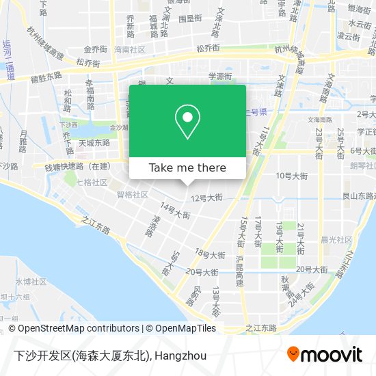 下沙开发区(海森大厦东北) map