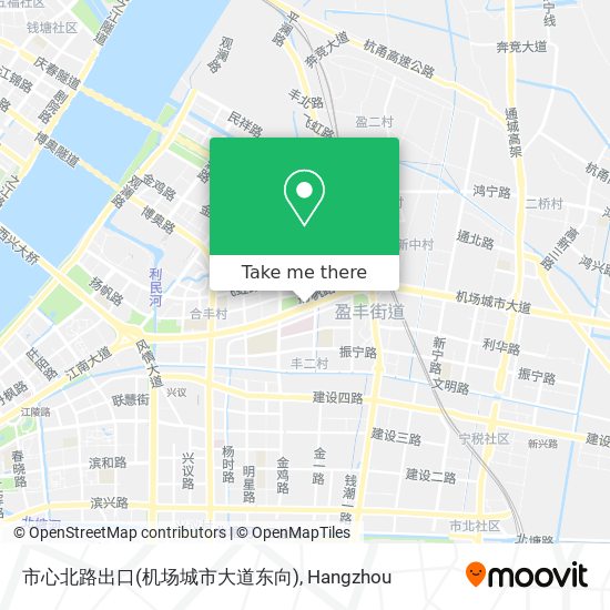 市心北路出口(机场城市大道东向) map
