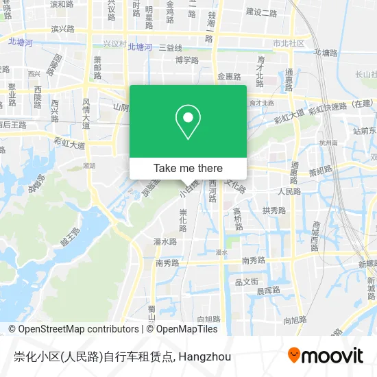 崇化小区(人民路)自行车租赁点 map