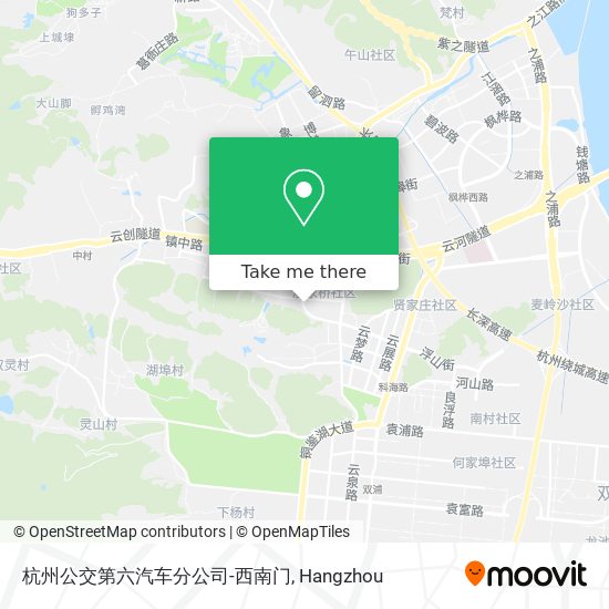 杭州公交第六汽车分公司-西南门 map