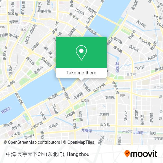 中海·寰宇天下C区(东北门) map