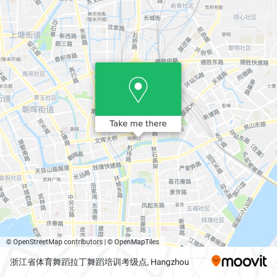 浙江省体育舞蹈拉丁舞蹈培训考级点 map