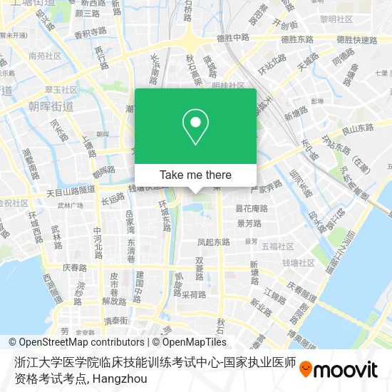 浙江大学医学院临床技能训练考试中心-国家执业医师资格考试考点 map