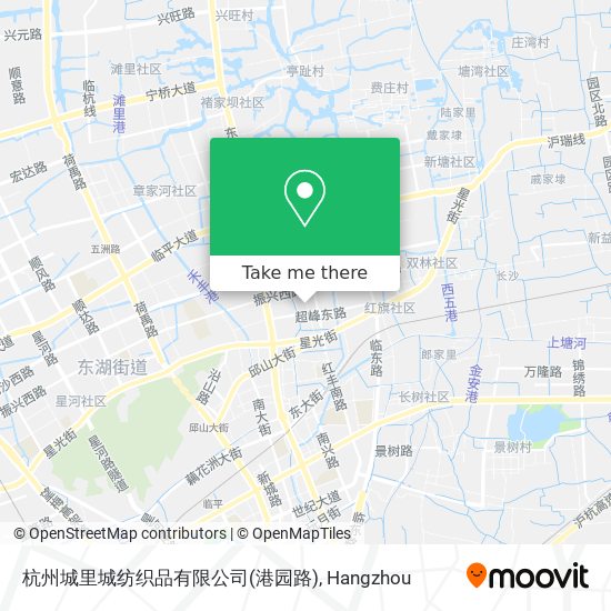 杭州城里城纺织品有限公司(港园路) map