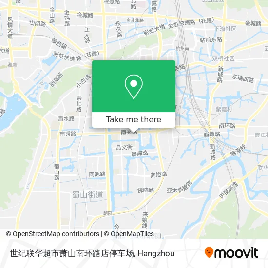 世纪联华超市萧山南环路店停车场 map