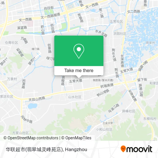 华联超市(翡翠城灵峰苑店) map