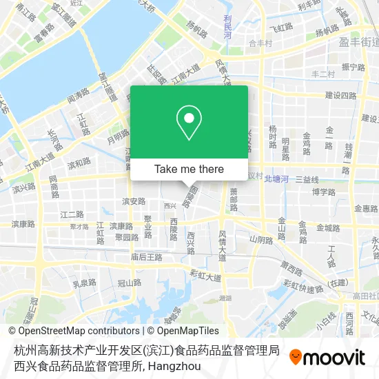 杭州高新技术产业开发区(滨江)食品药品监督管理局西兴食品药品监督管理所 map