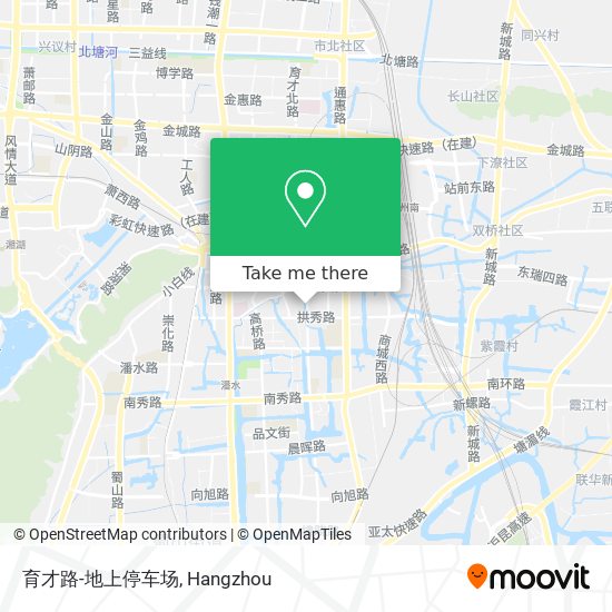 育才路-地上停车场 map