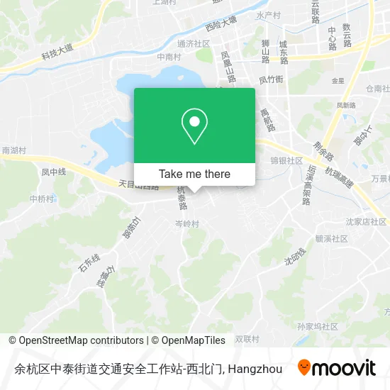 余杭区中泰街道交通安全工作站-西北门 map