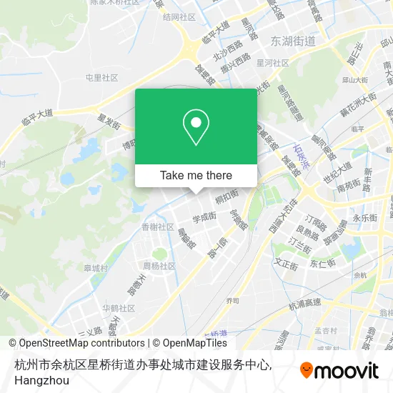 杭州市余杭区星桥街道办事处城市建设服务中心 map