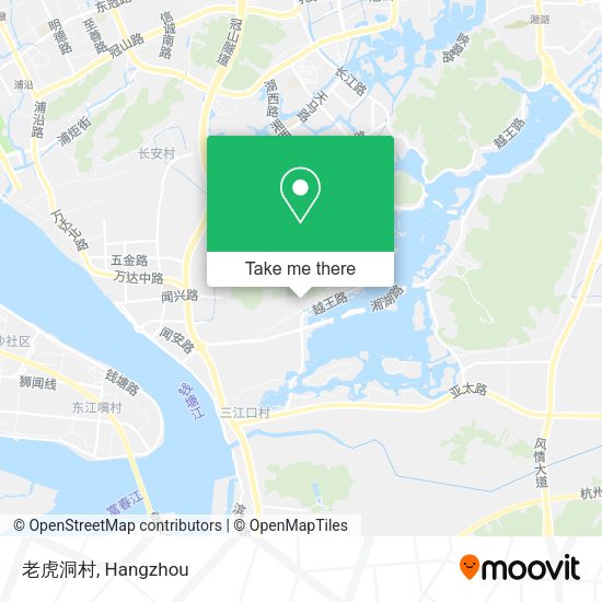 老虎洞村 map