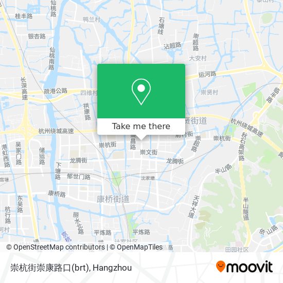 崇杭街崇康路口(brt) map