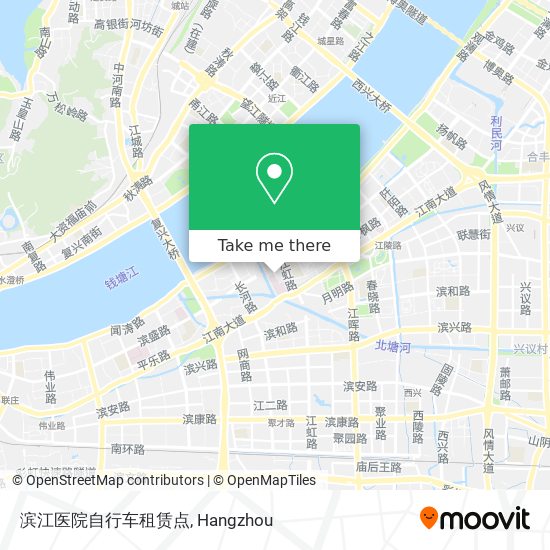 滨江医院自行车租赁点 map