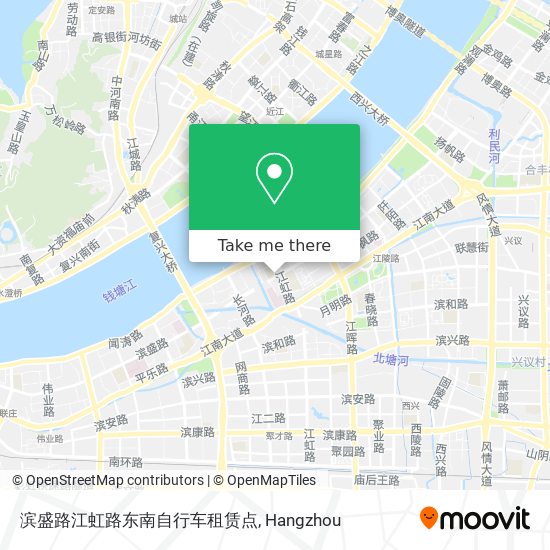 滨盛路江虹路东南自行车租赁点 map