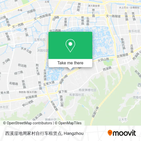 西溪湿地周家村自行车租赁点 map