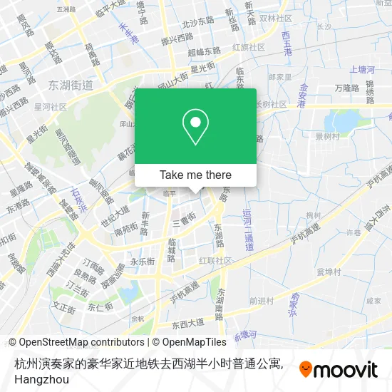 杭州演奏家的豪华家近地铁去西湖半小时普通公寓 map