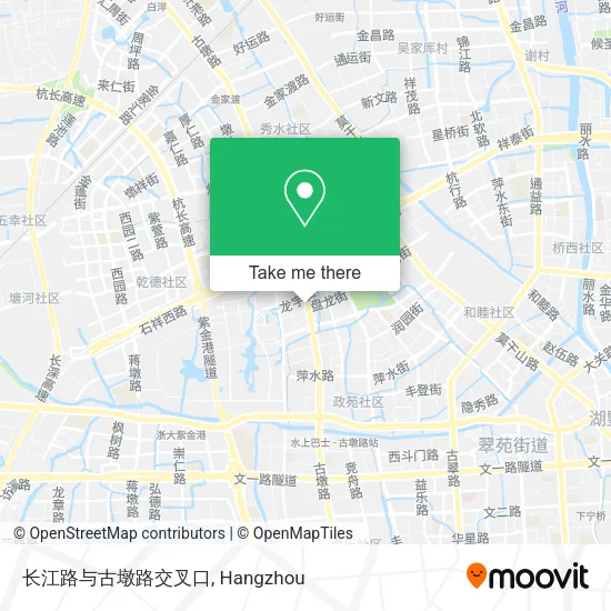 长江路与古墩路交叉口 map