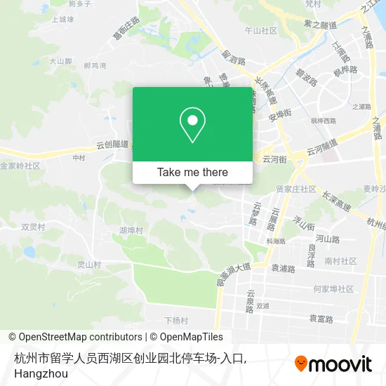 杭州市留学人员西湖区创业园北停车场-入口 map