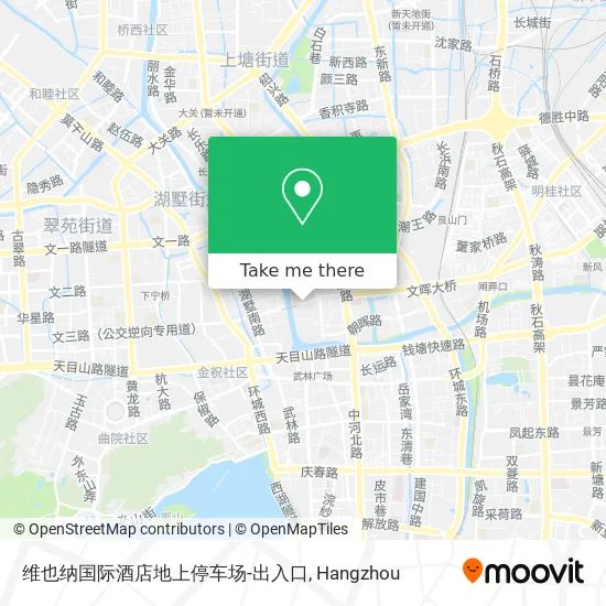 维也纳国际酒店地上停车场-出入口 map