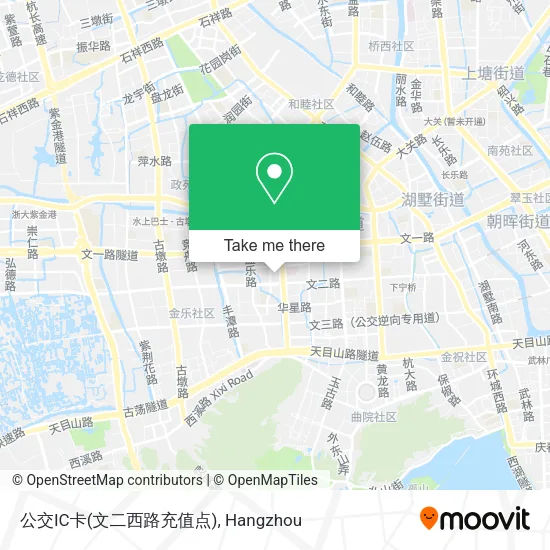 公交IC卡(文二西路充值点) map