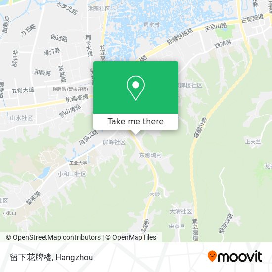 留下花牌楼 map
