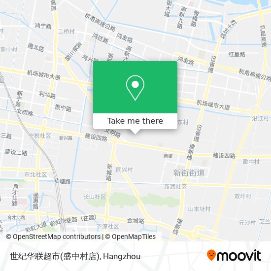 世纪华联超市(盛中村店) map