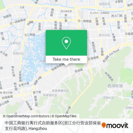 中国工商银行离行式自助服务区(浙江分行营业部保俶支行花坞路) map