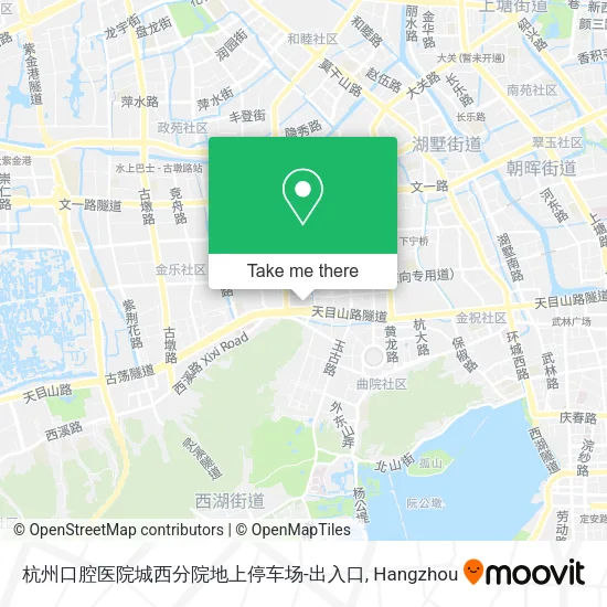 杭州口腔医院城西分院地上停车场-出入口 map