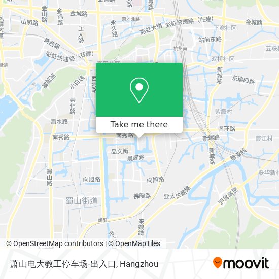萧山电大教工停车场-出入口 map