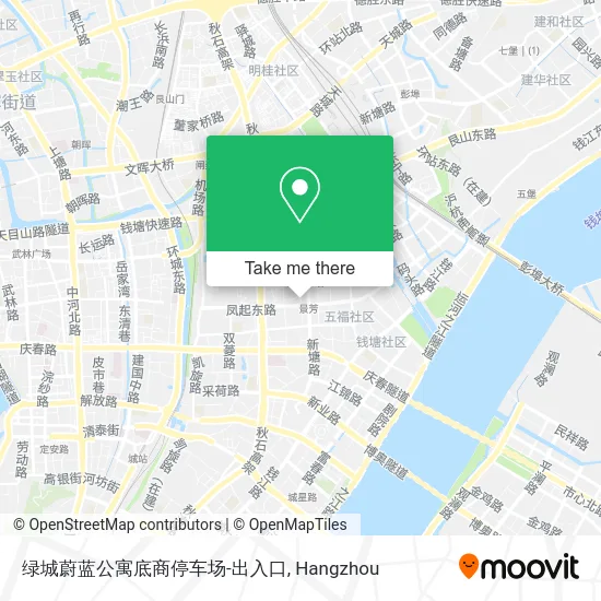 绿城蔚蓝公寓底商停车场-出入口 map