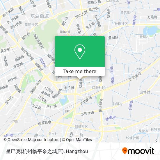 星巴克(杭州临平余之城店) map