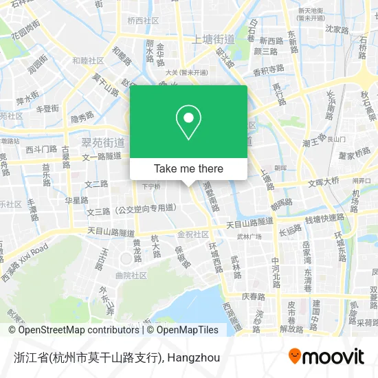 浙江省(杭州市莫干山路支行) map