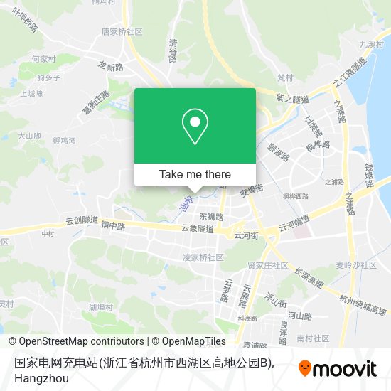 国家电网充电站(浙江省杭州市西湖区高地公园B) map