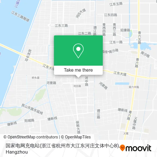 国家电网充电站(浙江省杭州市大江东河庄文体中心B) map