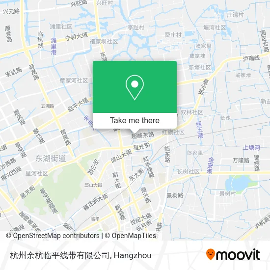 杭州余杭临平线带有限公司 map