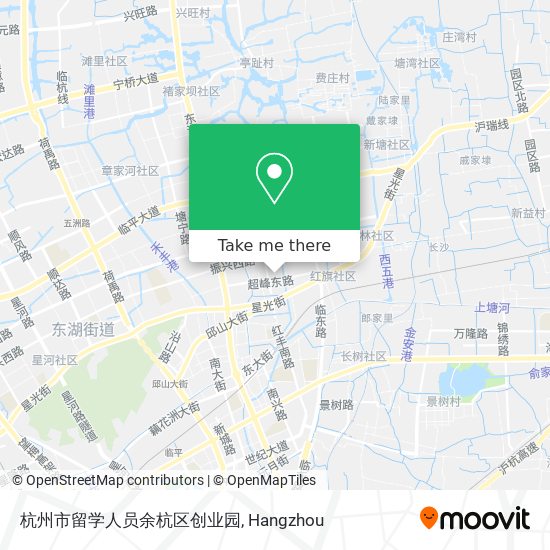 杭州市留学人员余杭区创业园 map
