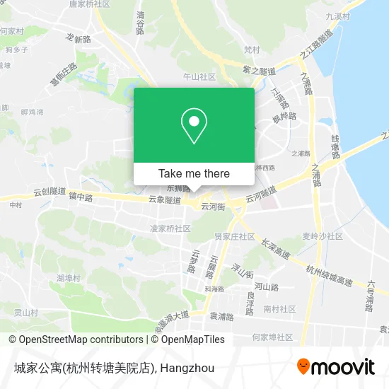 城家公寓(杭州转塘美院店) map