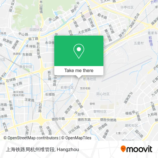 上海铁路局杭州维管段 map