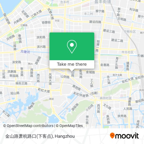 金山路萧杭路口(下客点) map