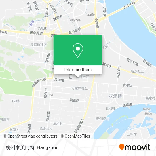 杭州家美门窗 map