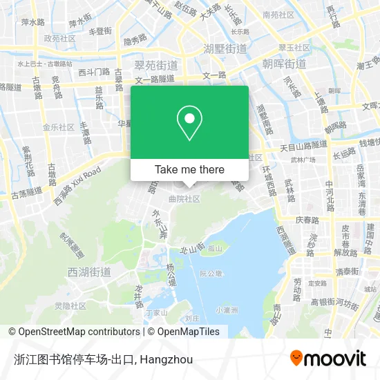 浙江图书馆停车场-出口 map