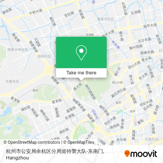 杭州市公安局余杭区分局巡特警大队-东南门 map