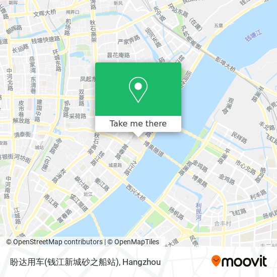 盼达用车(钱江新城砂之船站) map